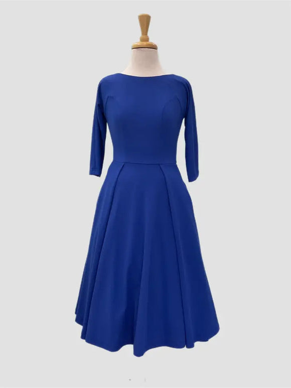 Beatrice Royal Blue Dress Dress Retrospec'd Royal Blue Audrey 