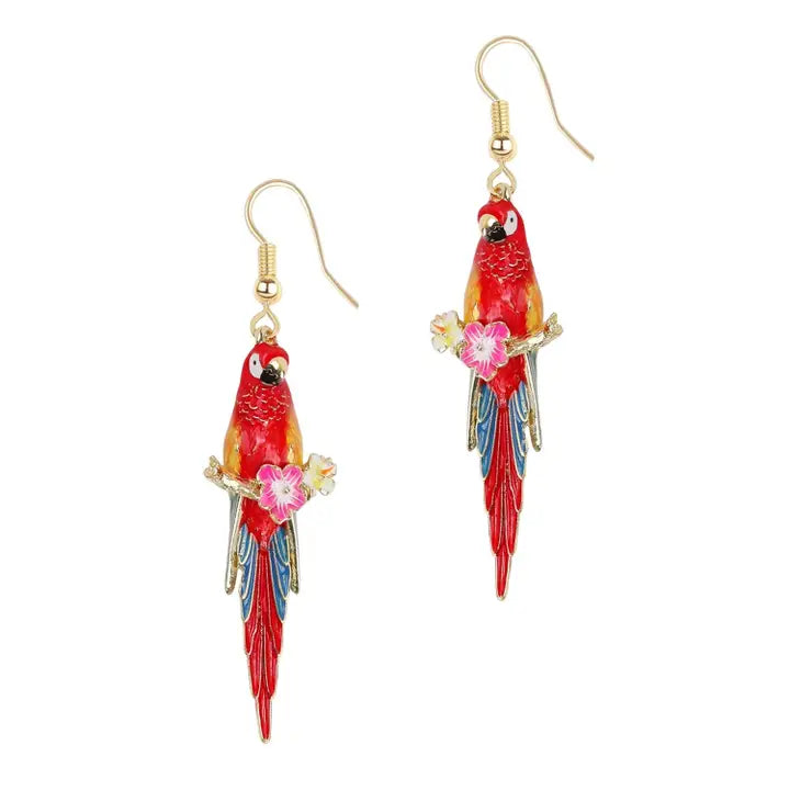 Parrot Drop Earrings – Voluptuous Vintage