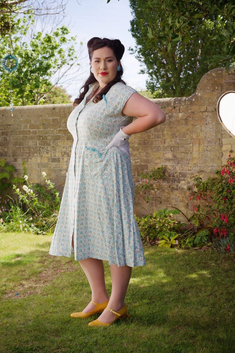 vintage country dresses 1940s Country Cottage Shirtwaister Dress – Voluptuous Vintage