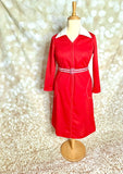 1970s Dagger Collar Dress Vintage Day Dress Authentic Vintage 