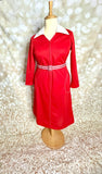 1970s Dagger Collar Dress Vintage Day Dress Authentic Vintage 