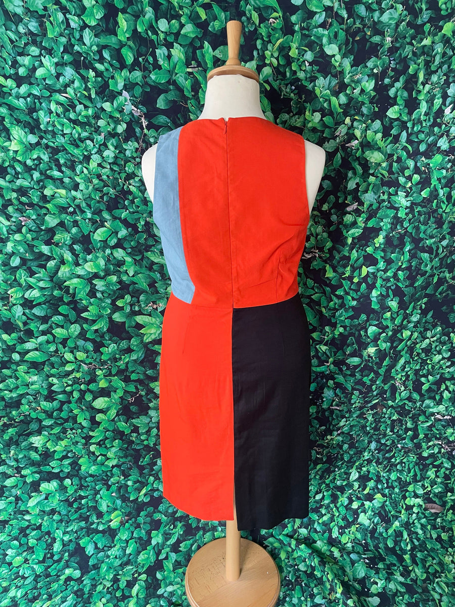 Diane Von Furstenberg Mondrian 60s Style Dress  Voluptuous Vintage
