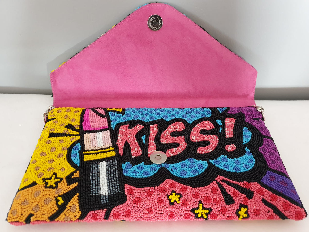 Pop The Bubbly Beaded Clutch