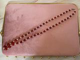 1930s Long Carnelian and Glass Bead Necklace Vintage Necklace Authentic Vintage 