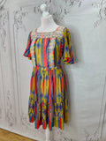 1950s Aztec Print & Lace Patio Dress Vintage Patio Dress Authentic Vintage 