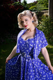 1950s Horrockses Full Circle Sun Dress & Jacket Set Vintage Set Authentic Vintage 