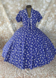 1950s Horrockses Full Circle Sun Dress & Jacket Set Vintage Set Authentic Vintage 
