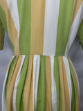 1960s Candy Stripe Cotton Day Dress Dress Authentic Vintage 