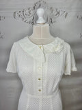 1960s Jackie O Classic White Dress Vintage Bridal Dress Authentic Vintage 