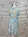 1960s Lynda Lou Pastel Floral Cotton Shirtwaister Dress Vintage Shirt Waister Dress Authentic Vintage 