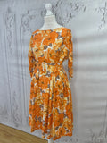 1960s St Michael (M&S) Poppy Cotton Day Dress Vintage Day Dress Authentic Vintage 