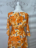 1960s St Michael (M&S) Poppy Cotton Day Dress Vintage Day Dress Authentic Vintage 
