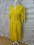 1970s H Print Rodier Paris Pleated Shirtwaister Dress Vintage Shirt Waister Dress Authentic Vintage 
