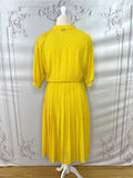 1970s H Print Rodier Paris Pleated Shirtwaister Dress Vintage Shirt Waister Dress Authentic Vintage 