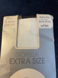 1980s Christian Dior White Extra Large TIghts Vintage Hosiery Authentic Vintage 