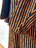 1980s Copper Chenille Stripe Skirt Suit Vintage Set Authentic Vintage 