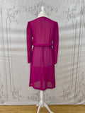 1980s does 40s Chiffon Secretary Dress Vintage Day Dress Authentic Vintage 
