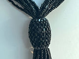 1980s Seed Beaded Knot Necklace Vintage Necklace Authentic Vintage 