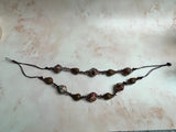 1990s Oversized Wooden Bead & Amethyst Rope Necklace Vintage Necklace Authentic Vintage 