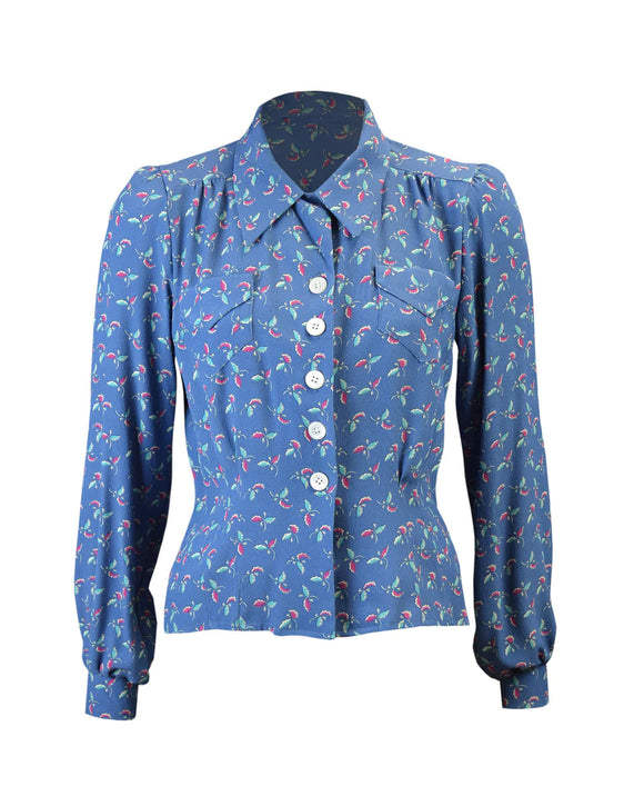 40s Sweetheart Blouse Blouse House of Foxy Leaf Audrey 