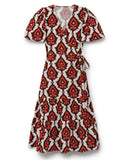 Angelica Puff Sleeve Wrap Dress Dress Another Sunday Multi Audrey 