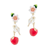 **Apple Blossom & Mouse Drop Earrings Earrings Bill Skinner Gold One Size 