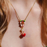 **Apple & Mouse Blossom Pendant Necklace Bill Skinner 