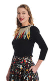 Atomic Star Jumper Top Banned Retro 