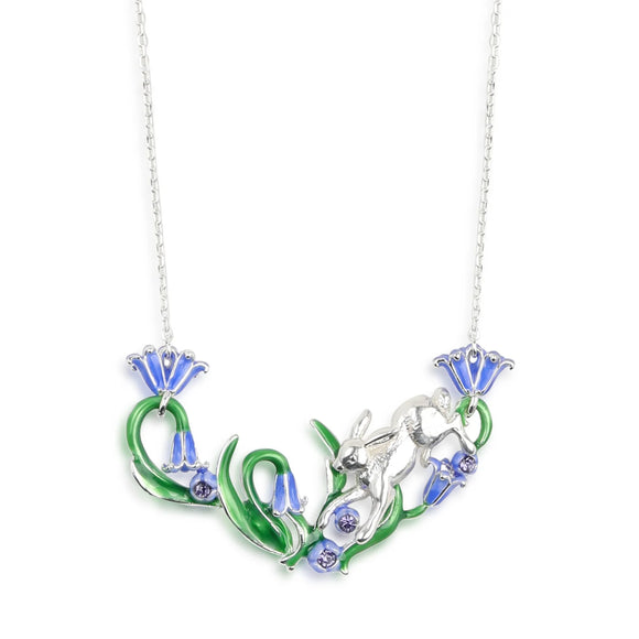Bluebell And Hare Enamel Statement Necklace