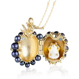 **Blackberry And Mouse Locket Necklace Bill Skinner Gold One Size 