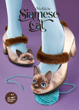 Chocolaticas Siamese Cat Mid Heel Mary Jane Pumps Shoes Hot Chocolate Design 