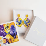 Exclusive Wearable Art Luxe Drop Earrings Earrings Desja Vu Multi You Are Purple 