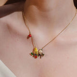 **Goldcrest & Coat Tit In Harmony Pendant Necklace Bill Skinner 