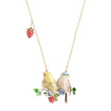 **Goldcrest & Coat Tit In Harmony Pendant Necklace Bill Skinner Gold One Size 