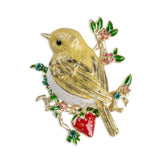 **Goldcrest Dawn Chorus Brooch Brooch Bill Skinner Gold One Size 