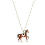 **Horse Pendant Necklace Bill Skinner Brown One Size 