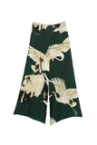 Luxury Stork Palazzo Pants Trousers One Hundred Stars Green Small-Medium 