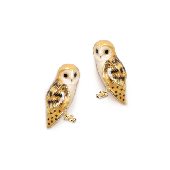 Owl Stud Earrings Earrings Bill Skinner Brown 