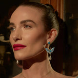 **Pearl Moth Drop Earrings Earrings Bill Skinner 