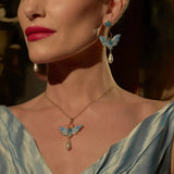 **Pearl Moth Pendant Necklace Bill Skinner 