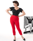 Pink Lady Capri Pants Trousers Pretty Retro 