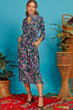 Sharon Shaula Long Sleeve Midi Dress dress Onjenu Multi Audrey 