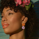 **Statement Floral Drop Earrings Earrings Bill Skinner 