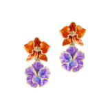 **Statement Floral Drop Earrings Earrings Bill Skinner Multi One Size 