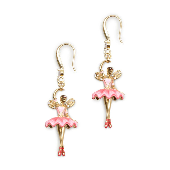 Sugar Plum Fairy Drop Earrings Earrings Bill Skinner Pink 