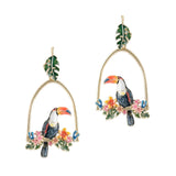 **Toucan Hoop Drop Earrings Earrings Bill Skinner Gold One Size 