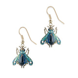 **Vintage Moth Drop Earrings Earrings Bill Skinner Blue One Size 