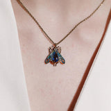 **Vintage Moth Pendant Necklace Bill Skinner 