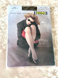 Wolford Glamour Chine Tights Pantyhose RR Hosiery Retro Revibe Gold Large 