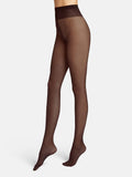 Wolford Individual 10 Tights Pantyhose RR Hosiery Retro Revibe Nearly Black Large 